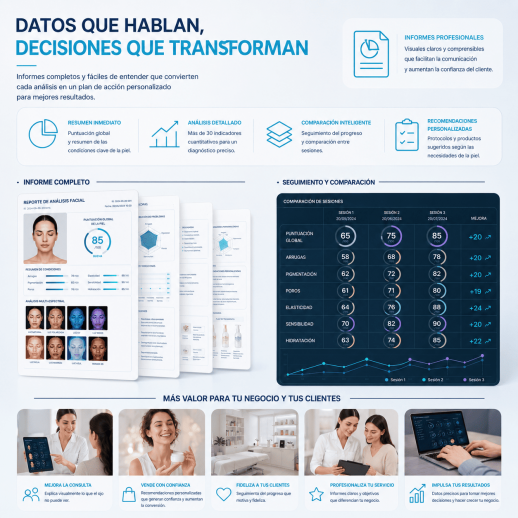 Máquina de análisis facial inteligente K33 para la piel: 8 modos de imagen espectral | Captura con 3 cámaras de 180° | Pantalla de 15,6 pulgadas | Más de 30 indicadores de piel | Algoritmos personalizados para todos los tonos de piel | Microscopio portáti