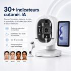 K33 Analyseur de Peau IA Professionnel – 8 Spectres d’Imagerie | Système 3 Caméras 180° | Écran 15,6” | 30+ Indicateurs Avancés | Algorithmes Multi-Types de Peau | Microscope 50X Cuir Chevelu