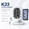 K33 Facial Skin AI Intelligent Analysis Machine: 8 Spectral Imaging Modes | 180° 3-Camera Capture 15.6inch Screen| 30+ Skin Indicators| Custom Algorithms for All Skin Tones | 50X Handheld Microscope for Scalp Detection