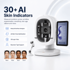 K33 Facial Skin AI Intelligent Analysis Machine: 8 Spectral Imaging Modes | 180° 3-Camera Capture 15.6inch Screen| 30+ Skin Indicators| Custom Algorithms for All Skin Tones | 50X Handheld Microscope for Scalp Detection