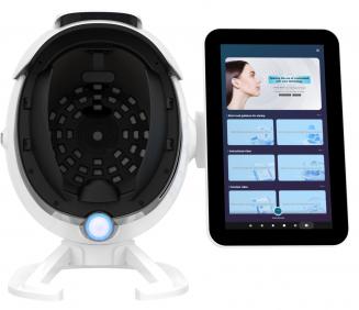 A6 AI Skin Tester – 8-Spektral Gesichtsanalysegerät, 30+ Hautindikatoren, 24-in-1 Hautpflegegerät, Baumann Skin Type Classification, 15.6-Zoll Bildschirm