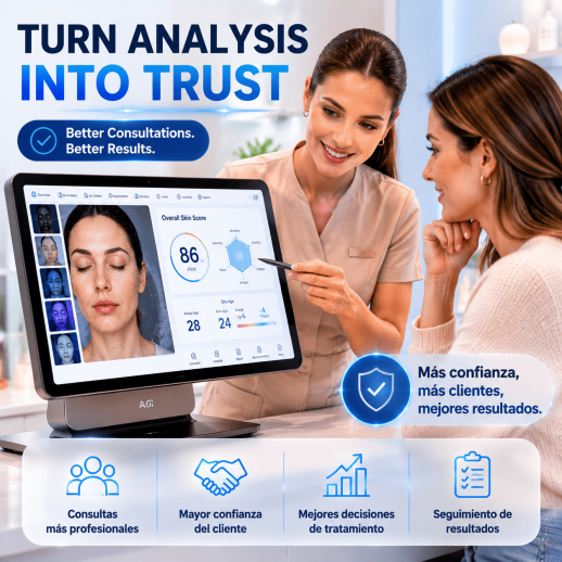 Analizador de piel A6 Plus AI: analizador facial de imágenes espectrales con más de 30 dimensiones de detección, dispositivo de cuidado de la piel 24 en 1, clasificación de tipo de piel Baumann, pantalla de 20,5 pulgadas.