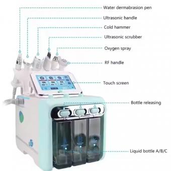 Zuurstof Schoonheid Machine, 10 in 1 Water Oxygen Hydra Facial Machine, Hydro Aqua Peeling Micro Dermabrasie, BIO Face Lifting, Hydrateren, Hydro Oxygen Jet