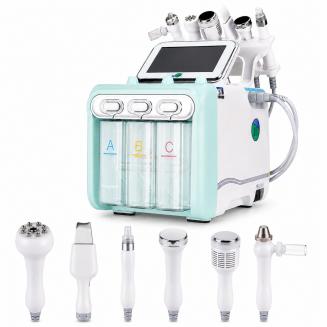 Machine De L'Oxygène Hydrafacial Beauté, Instrument De Beauté À Bulles, 6 en 1 Eau Oxygène Hydrafacial Machine, Profond Nettoyage Exfoliant Dermabrasion Hydro Aqua Peeling Machine