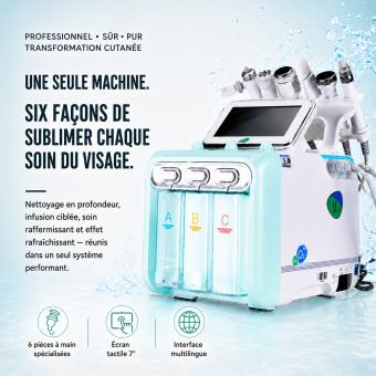 Machine De L'Oxygène Hydrafacial Beauté, Instrument De Beauté À Bulles, 6 en 1 Eau Oxygène Hydrafacial Machine, Profond Nettoyage Exfoliant Dermabrasion Hydro Aqua Peeling Machine