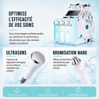 Machine De L'Oxygène Hydrafacial Beauté, Instrument De Beauté À Bulles, 6 en 1 Eau Oxygène Hydrafacial Machine, Profond Nettoyage Exfoliant Dermabrasion Hydro Aqua Peeling Machine