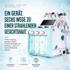 Professionelle 6in1 Hydro Aqua Peeling Gerät, Mikrodermabrasion, BIO Gesichtsstraffung, Hydratisierung & Hydro Sauerstoff Jet für Fortgeschrittene Hautpflege & Anti-Aging Behandlung