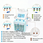 Appareil de peeling hydro aqua 10 en 1, Machine De L'Oxygène Hydrafacial Beauté, BIO Face Lift, Hydratant, Hydro Oxygen Jet Équipement, Eau Oxygène Hydrafacial Machine