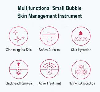  HOBA - FacialClean 4in1, Hydrating Facial Pore Cleaner Small bubble skin comprehensive management beauty instrument,Blackhead Removal & Serum Infusion,Professional Spa Results at Home