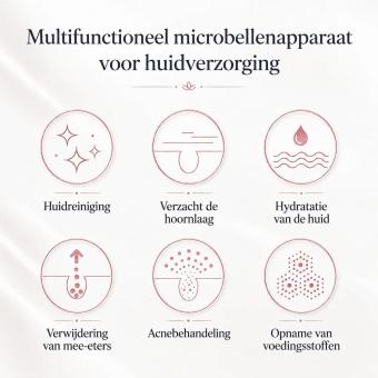 HOBA - FacialClean 4-in-1 Hydraterend Gezichts- en Poriënreinigingsapparaat met Kleine Bubbels – Uitgebreid Huidmanagement, Mee-eterverwijdering en Seruminfusie voor Professionele Sparesultaten Thuis