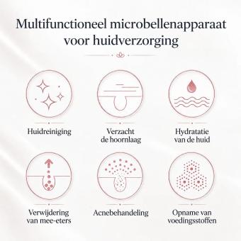 HOBA - FacialClean 5-in-1 Hydraterend Gezichts- en Poriënreinigingsapparaat met Kleine Bubbels – Uitgebreid Huidmanagement, Mee-eterverwijdering en Seruminfusie voor Professionele Sparesultaten Thuis