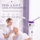 FREYARA Professioneller Gesichtsbedampfer mit Heiß- und Kaltdampf & Doppelarm für Zuhause – Tiefenreinigung der Poren, Porenverfeinerung, Hautpflege, Feuchtigkeitspflege & strahlender Teint für Home Spa