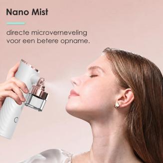 FREYARA 2-in-1 Anti-Glycatie Nano-Spray Gezichtsapparaat & Thermage Schoonheidsapparaat voor Thuisgebruik – Herstelt Suikerschade, Stimuleert Collageen, Bevordert Serumopname en Diepe Hydratatie