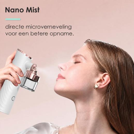 FREYARA 2-in-1 Anti-Glycatie Nano-Spray Gezichtsapparaat & Thermage Schoonheidsapparaat voor Thuisgebruik – Herstelt Suikerschade, Stimuleert Collageen, Bevordert Serumopname en Diepe Hydratatie