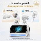 Appareil professionnel de microneedling RF à l'or pour le visage et le corps avec marteau de glace pour resserrer les pores, combler les cicatrices d'acné, lifter la peau relâchée, estomper les rides, réguler l'excès de sébum et réduire les points noirs.