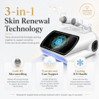 FREYARA Professional Face and Body Gold RF Microneedling Device with Ice Hammer for Shrink Pores, Fill Acne Scars, Lift Sagging Skin, Erase Wrinkles, Stop Oily Skin and Reduce Blackheads