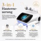 Professionelles Gold RF Microneedling Gerät für Gesicht & Körper mit Ice Hammer zur Porenverfeinerung, Reduzierung von Aknenarben, Hautstraffung, Faltenreduktion, Regulierung fettiger Haut und Minimierung von Mitessern