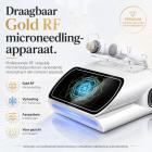 FREYARA Professioneel Gouden RF-Microneedlingapparaat voor Gezicht en Lichaam met Ice Hammer – voor Poriënverkleining, Opvullen van Acnelittekens, Lifting van Verslapte Huid, Rimpelverwijdering, Vermindering van Vette Huid en Mee-eters