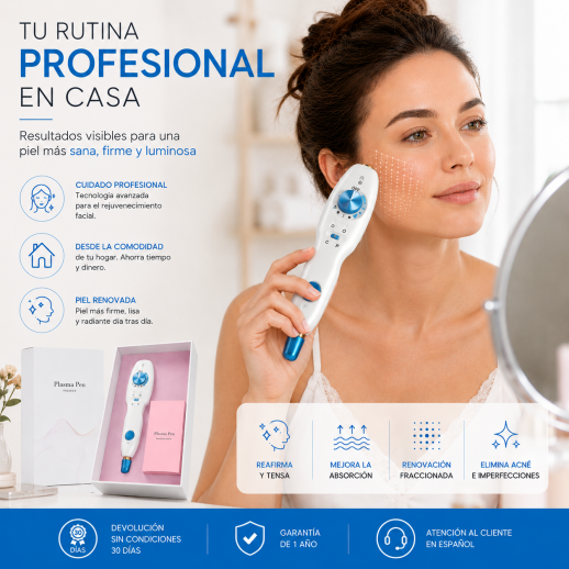 PM FacialPure 1.0, Premier Plasma Pen: tecnología multifunción para el cuidado de la piel, para una piel más clara, firme y saludable.