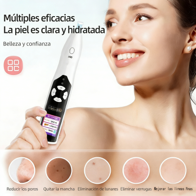 PM FacialPure 2.0, bolígrafo de plasma de ozono multifunción: elimina lunares y manchas, promueve la absorción del suero y limpia la piel.