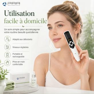PM FacialPure 2.0, stylo plasma à ozone multifonction - Élimine les grains de beauté et les taches, favorise l'absorption du sérum et nettoie la peau