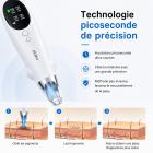 LASER FacialPure Pro – Stylo laser picoseconde sans fil pour usage domestique avec ciblage à lumière bleue, atténue tatouages et taches brunes