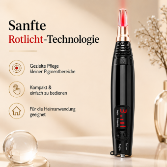 FREYARA LASER FacialPure Lite Plus, Picosekunden-Laserstift mit Rotlicht für zu Hause – effektiv gegen Sommersprossen, Pigmentflecken und Hautverjüngung