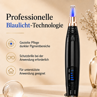 FREYARA LASER FacialPure Lite Plus, Picosekunden-Laserstift mit Blaulicht für zu Hause – zur Reduzierung von Tattoo- und Muttermal-Optik sowie zur Hautverfeinerung