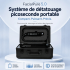 LASER FacialPure 5.0, appareil laser picoseconde compact à technologie noire brillante, élimination indolore et non invasive des tatouages ​​et des sourcils