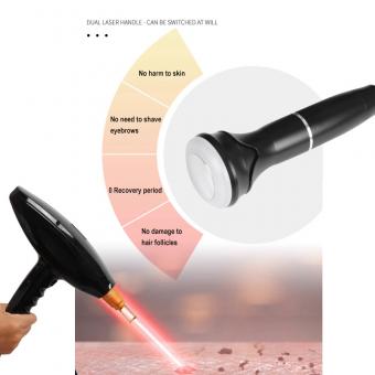 LASER FacialPure 5.0 Ultra, technologie noire brillante, appareil laser picoseconde non invasif à double poignée avec tige de traction et poulie, dissolvant de sourcils et de tatouages