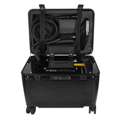 LASER FacialPure 5.0 Ultra – Tragbare Pikosekundenlaser-Maschine Im Eleganten Schwarzen Koffer Mit Doppelgriff Und Rollen Für Schmerzfreie, Nicht-Invasive Tattoo- Und Augenbrauenentfernung