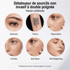 LASER FacialPure 5.0 Ultra, technologie noire brillante, appareil laser picoseconde non invasif à double poignée avec tige de traction et poulie, dissolvant de sourcils et de tatouages