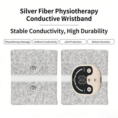Micro-elektrische polssteun met zilvervezel EMS-technologie voor thuisgebruik, fysiotherapieapparaat voor thuisgebruik, 20% zilvertechnologie, 10 massagemodi voor pijnverlichting en herstel.
