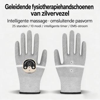 Zilvervezel EMS-Microstroom Therapiehandschoenen voor Thuisgebruik – Fysiotherapieapparaat voor Handcirculatie en Vingercomfort