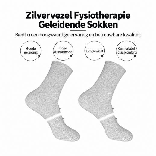 Zilvervezel EMS-Microstroom Compressiesokken voor Thuisgebruik – Fysiotherapieapparaat voor Voetherstel en Ondersteuning van de Bloedsomloop