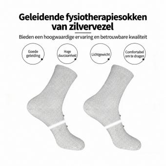 Zilvervezel EMS-Microstroom Compressiesokken voor Thuisgebruik – Fysiotherapieapparaat voor Voetherstel en Ondersteuning van de Bloedsomloop