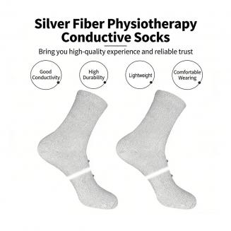 Silver Fiber EMS Micro Electric Compression Socks Home Physiotherapy Device, Foot Recovery and Circulation Support