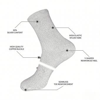 Silver Fiber EMS Micro Electric Compression Socks Home Physiotherapy Device, Foot Recovery and Circulation Support