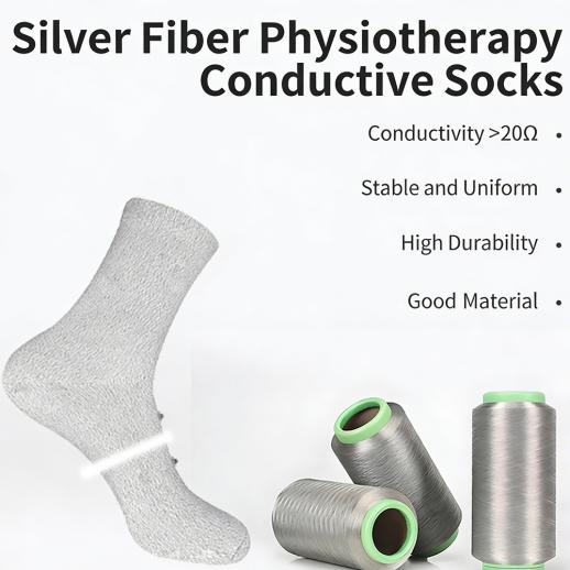 EMS Kompressionsstrümpfe mit Silberionen und Mikro-Elektrostimulation – Fußmassagegerät für Durchblutung, Muskelentspannung und Regeneration zu Hause