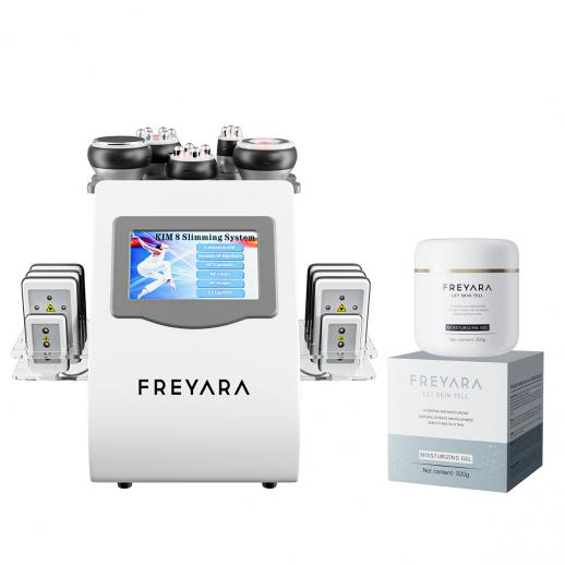 FREYARA Machine de Cavitation 40K 6-en-1 + Gel Conducteur 300 g