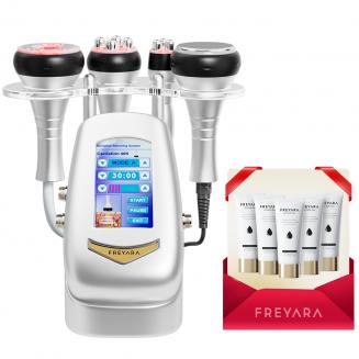 FREYARA 4in1 40K Radio-frequency Vacuum Ultrasonic Cavitation Machine, Body Slimming Sculpting Device for Face, Arm, Waist, Belly, Leg | 100g Gel*5