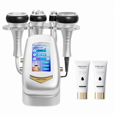 FREYARA 4-in-1 40K Cavitatieapparaat + 2 × 100 g Geleidingsgel – Ultrasoon Cavitatie- en RF-Afslankapparaat