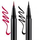 Vloeibare eyeliner, zwart + rood, waterdicht, duurzaam
