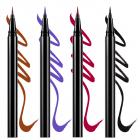 Impermeable, Larga Duración, Delineador de Ojos Líquido 4 en 1, Negro, Rojo, Violeta, Caramel