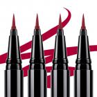 4 delineadores líquidos, rojo, resistente al agua, duradero, 0,5 ml