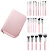 FREYARA Pinceaux Maquillage Professionnel Kit 25 Pièces Rose Brillante avec Sac Organisateur Rose