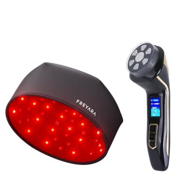 HIFU FacialDefy 2.0 + gorro de terapia de luz roja 120LED  paquete: conjunto avanzado para el estiramiento de la piel, la reducción de peso corporal y el alivio del dolor.
