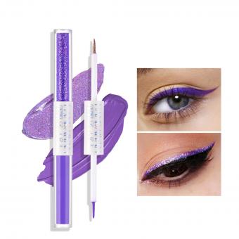 Flüssiger Eyeliner, beidseitig matt und glitzernd, 6er-Packung, #1