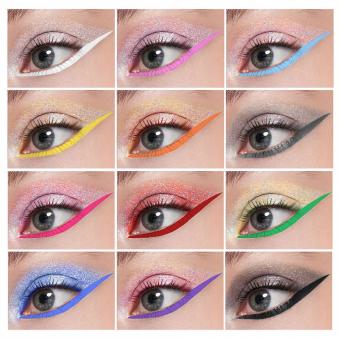 Liquid Eyeliner, Double Ended Matte and Glitter, #12 Black