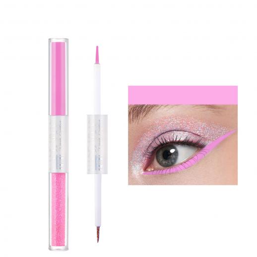 Liquid Eyeliner, Double Ended Matte and Glitter, #2 Pink